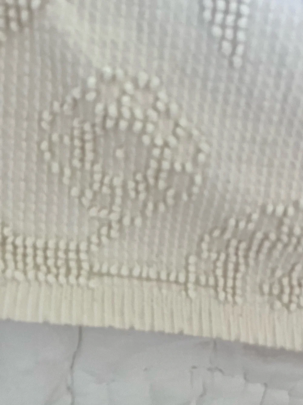 Morgan-Jones Minuet Cotton Chenille Twin/Full Bedspread Size 70” x 105” in Ivory